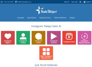 How instatakipci.com looks like on a tablet such as an iPad.