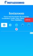How instazoomhd.net looks like on a mobile device such as an iPhone.