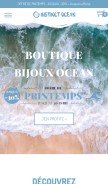 How instinct-ocean.fr looks like on a mobile device such as an iPhone.