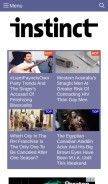How instinctmagazine.com looks like on a mobile device such as an iPhone.