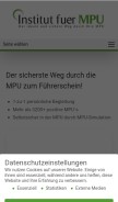 How institut-fuer-mpu.de looks like on a mobile device such as an iPhone.