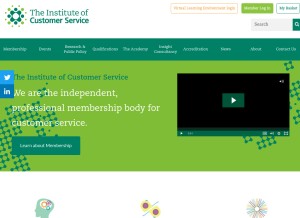 How instituteofcustomerservice.com looks like on a tablet such as an iPad.