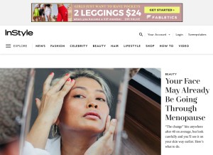 How instyle.com looks like on a tablet such as an iPad.