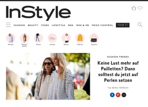 How instyle.de looks like on a tablet such as an iPad.