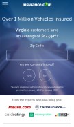 How insurance.com looks like on a mobile device such as an iPhone.