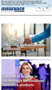 How insurancebusinessmag.com looks like on a mobile device such as an iPhone.