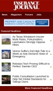 How insurancejournal.com looks like on a mobile device such as an iPhone.