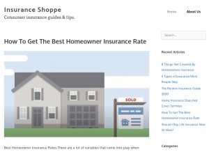 How insuranceshoppe.co looks like on a tablet such as an iPad.