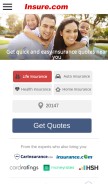 How insure.com looks like on a mobile device such as an iPhone.