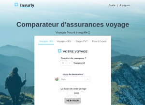 How insurly.fr looks like on a tablet such as an iPad.