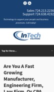 How intechit.net looks like on a mobile device such as an iPhone.