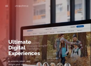 How intechnic.com looks like on a tablet such as an iPad.