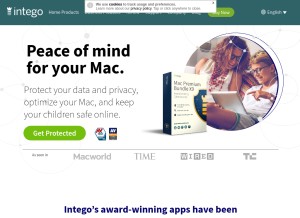 How intego.com looks like on a tablet such as an iPad.