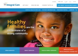 How integralcare.org looks like on a tablet such as an iPad.