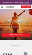 How integrativenutrition.com looks like on a mobile device such as an iPhone.