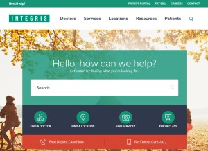 How integrisok.com looks like on a tablet such as an iPad.