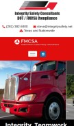 How integritysafety.net looks like on a mobile device such as an iPhone.