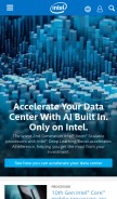 How intel.ca looks like on a mobile device such as an iPhone.