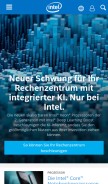 How intel.de looks like on a mobile device such as an iPhone.