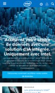 How intel.fr looks like on a mobile device such as an iPhone.