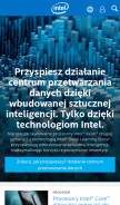 How intel.pl looks like on a mobile device such as an iPhone.
