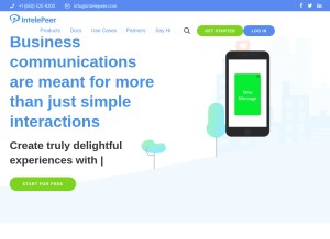 How intelepeer.com looks like on a tablet such as an iPad.