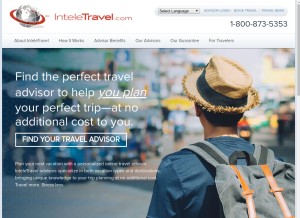 How inteletravel.com looks like on a tablet such as an iPad.