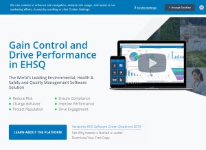How intelex.com looks like on a tablet such as an iPad.