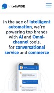 How inteliwise.com looks like on a mobile device such as an iPhone.