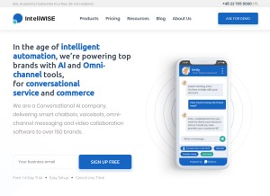 How inteliwise.com looks like on a tablet such as an iPad.
