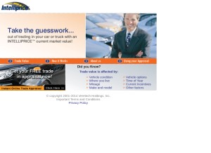 How intelliprice.com looks like on a tablet such as an iPad.