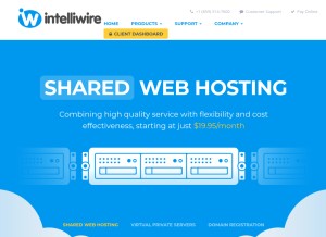 How intelliwire.net looks like on a tablet such as an iPad.