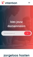 How intention.nl looks like on a mobile device such as an iPhone.
