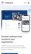 How interactgo.com looks like on a mobile device such as an iPhone.