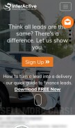How interactivefmg.com looks like on a mobile device such as an iPhone.