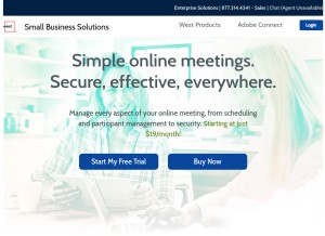 How intercall.com looks like on a tablet such as an iPad.