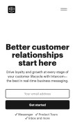 How intercom.com looks like on a mobile device such as an iPhone.