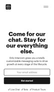 How intercom.io looks like on a mobile device such as an iPhone.