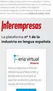How interempresas.net looks like on a mobile device such as an iPhone.