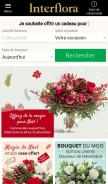 How interflora.fr looks like on a mobile device such as an iPhone.