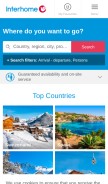 How interhome.com looks like on a mobile device such as an iPhone.