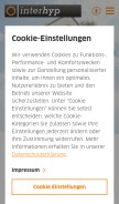 How interhyp.de looks like on a mobile device such as an iPhone.
