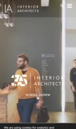 How interiorarchitects.com looks like on a mobile device such as an iPhone.