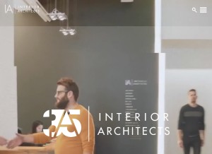 How interiorarchitects.com looks like on a tablet such as an iPad.