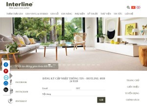 How interline.com.vn looks like on a tablet such as an iPad.