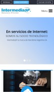 How intermediasp.com looks like on a mobile device such as an iPhone.