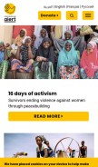 How international-alert.org looks like on a mobile device such as an iPhone.