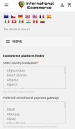 How internationalecommerce.net looks like on a mobile device such as an iPhone.