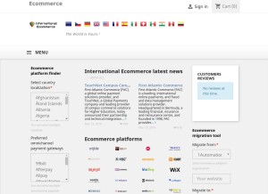 How internationalecommerce.net looks like on a tablet such as an iPad.