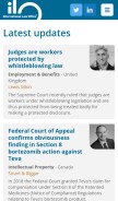 How internationallawoffice.com looks like on a mobile device such as an iPhone.